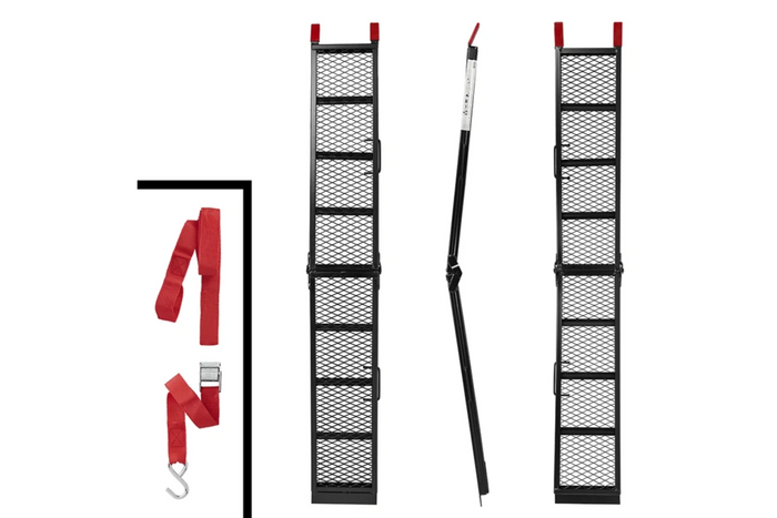 ProPlus 390094 zložljive jeklene rampe za prikolice 203 cm 680 kg komplet 2 kosov