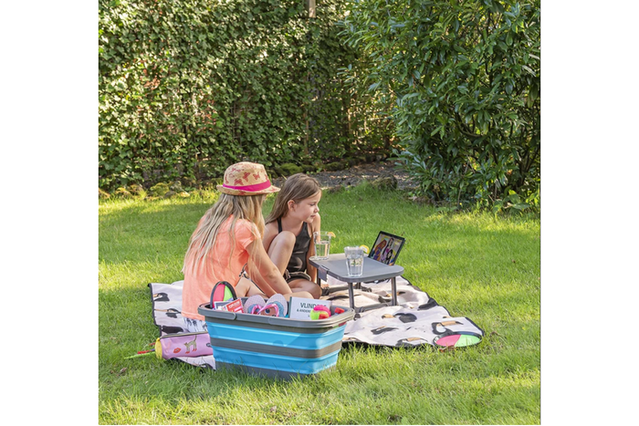 Piknik košara s pokrovom ProPlus 370315 zložljiva košara s funkcijo mize 20L