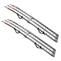 UNITRAILER ALR002 zložljive aluminijaste rampe za prikolice 221 cm 680 kg s pasom, komplet 2 kosov