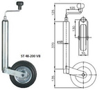 WINTERHOFF ST48-200VB podporno kolo 150 kg 48 mm 505-725 mm