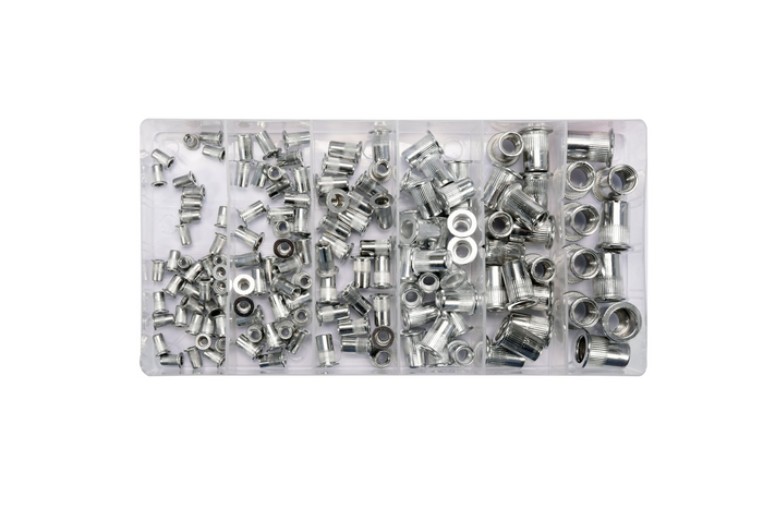 Komplet aluminijastih zakovic YATO YT-36460, velikosti M3-M10, 150 kosov