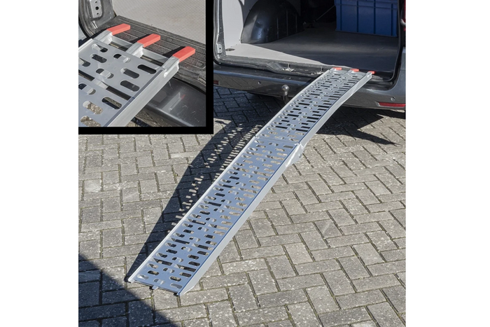 ProPlus 390096 zložljive aluminijaste rampe za prikolice 220 cm 680 kg komplet 2 kosov