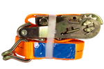 Komplet štirih oranžnih transportnih trakov UNITRAILER 6m/25mm/1t z napenjalcem