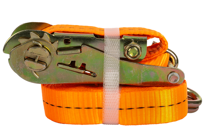 Komplet štirih oranžnih transportnih trakov UNITRAILER 6m/25mm/1t z napenjalcem